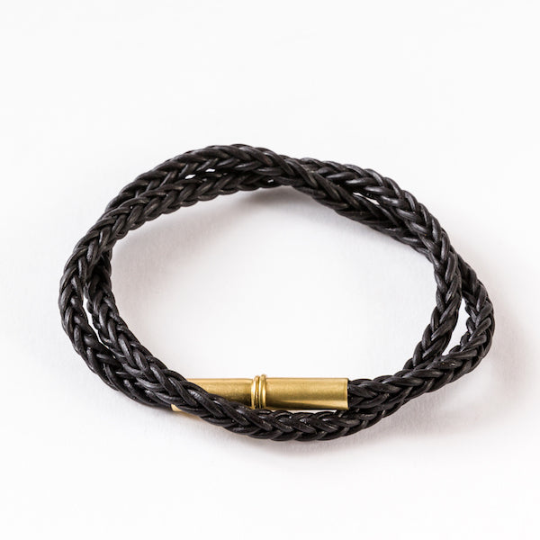 Flint Braided Bracelet • .22 Brass • Black