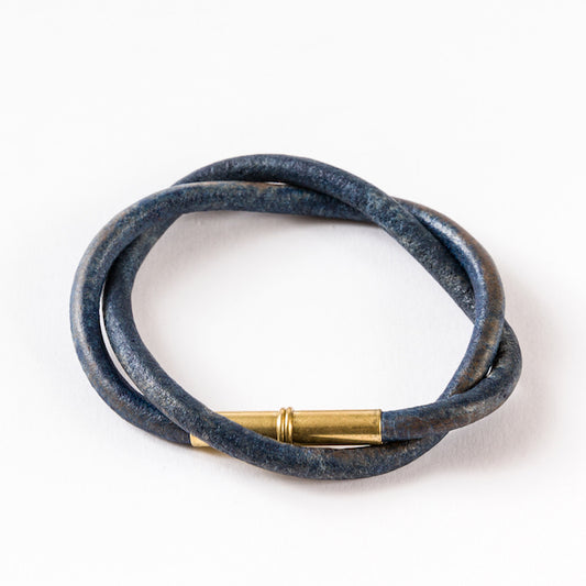 Flint Bracelet • .22 Brass •  Indigo