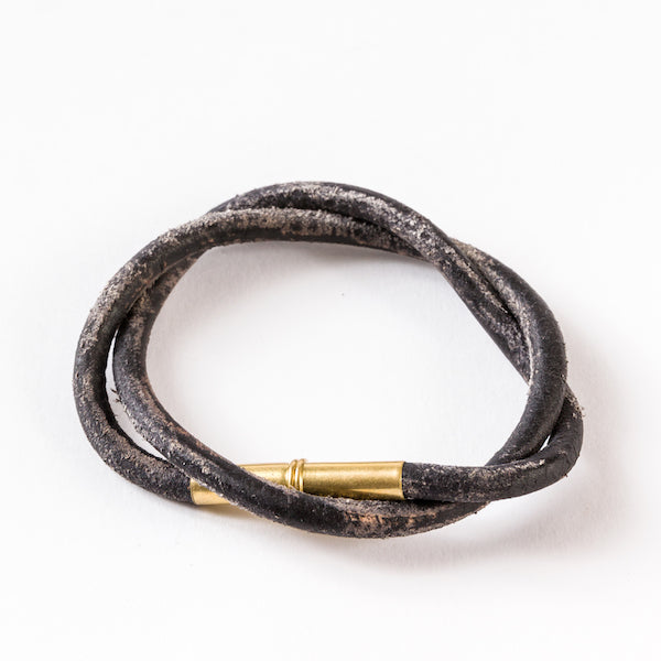 Flint Patina Bracelet • .22 Brass • Black