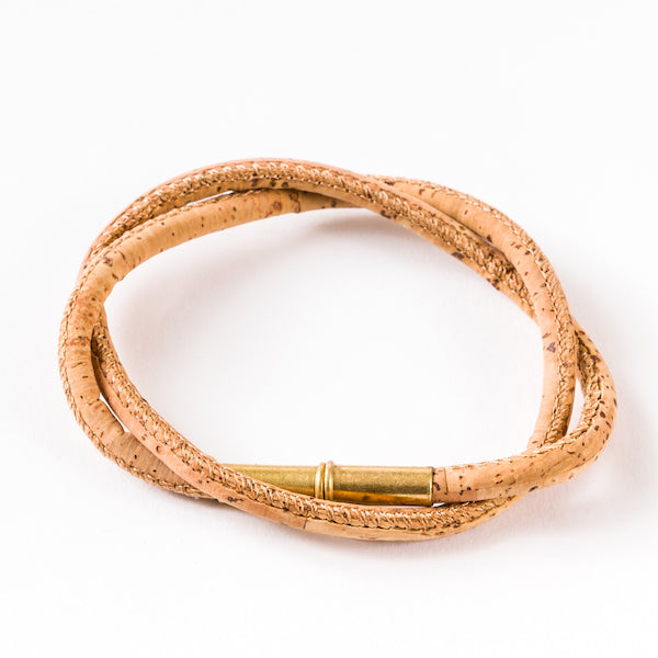 Flint Wood Bracelet • .22 Brass • Natural