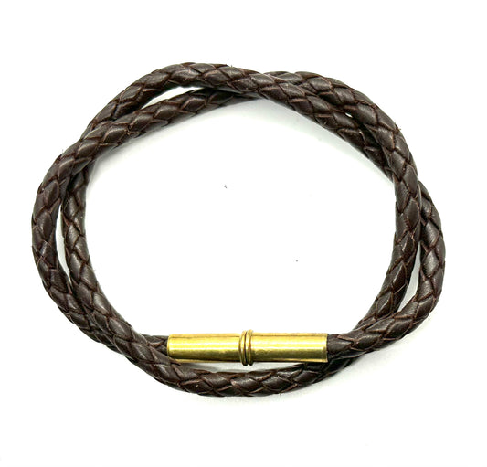 Flint Bolo Bracelet • .22 Brass • Brown
