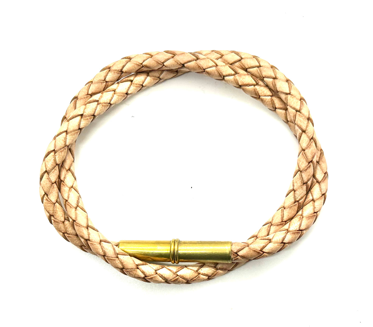 Flint Bolo Bracelet • .22 Brass • Natural